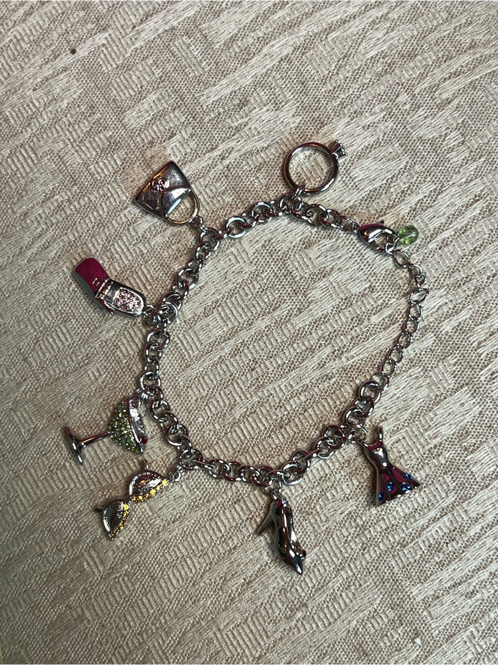Y2K Lia Sophia Party Girl Charm Bracelet Vintage